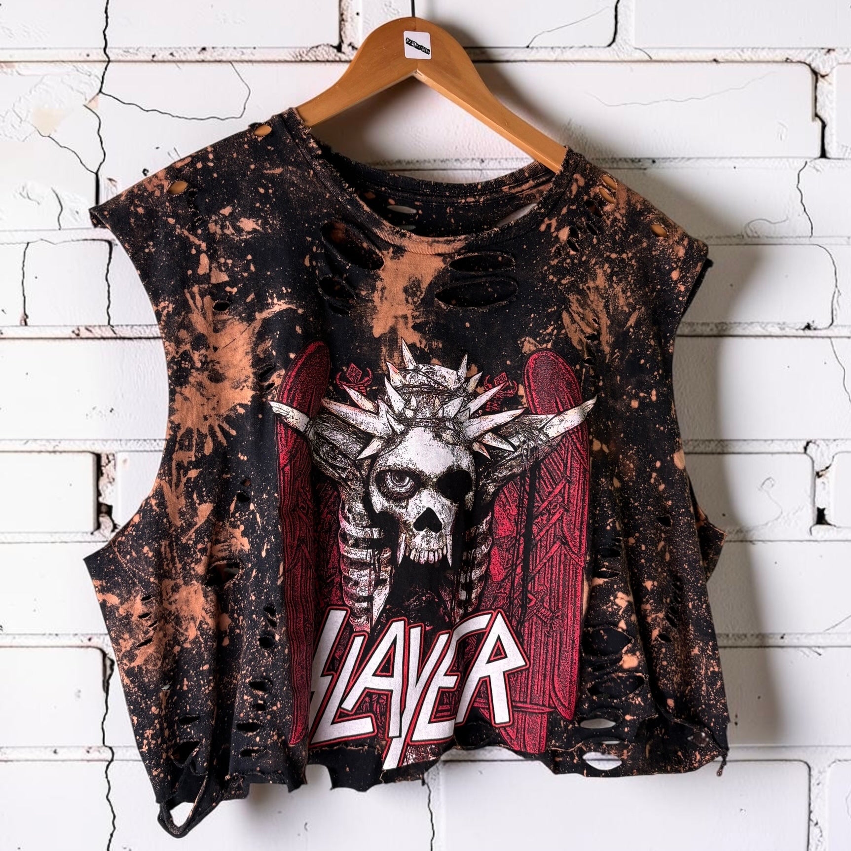 Slayer - Bleached Distressed Band Tee