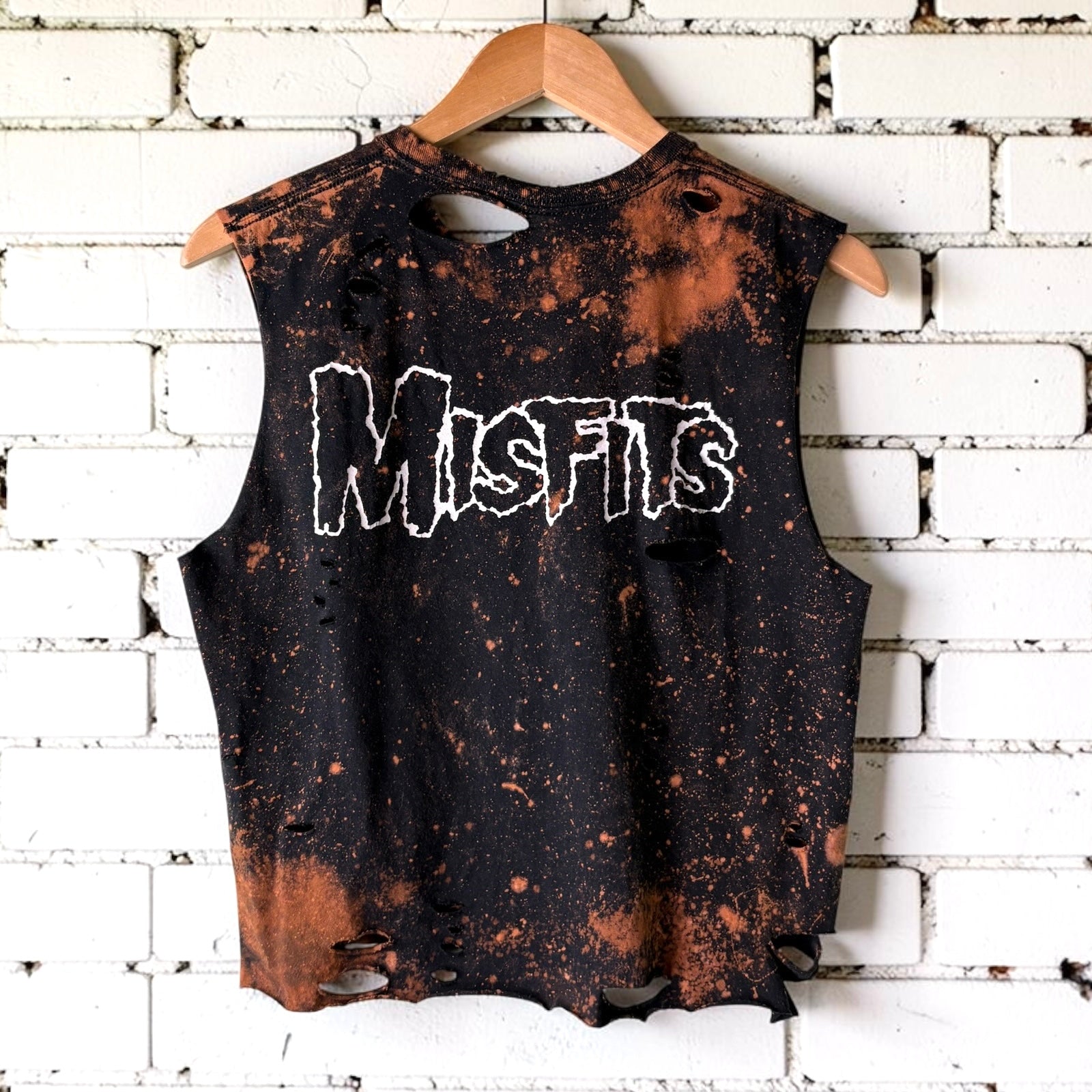 Misfits Classic Logo Bleached Distressed Tee