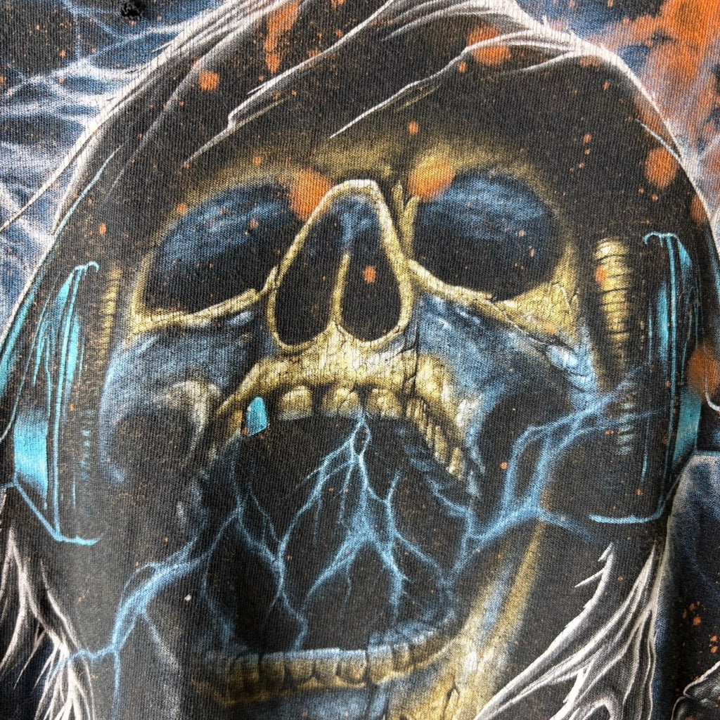 Skull Thrashed Bleached Graphic Tee