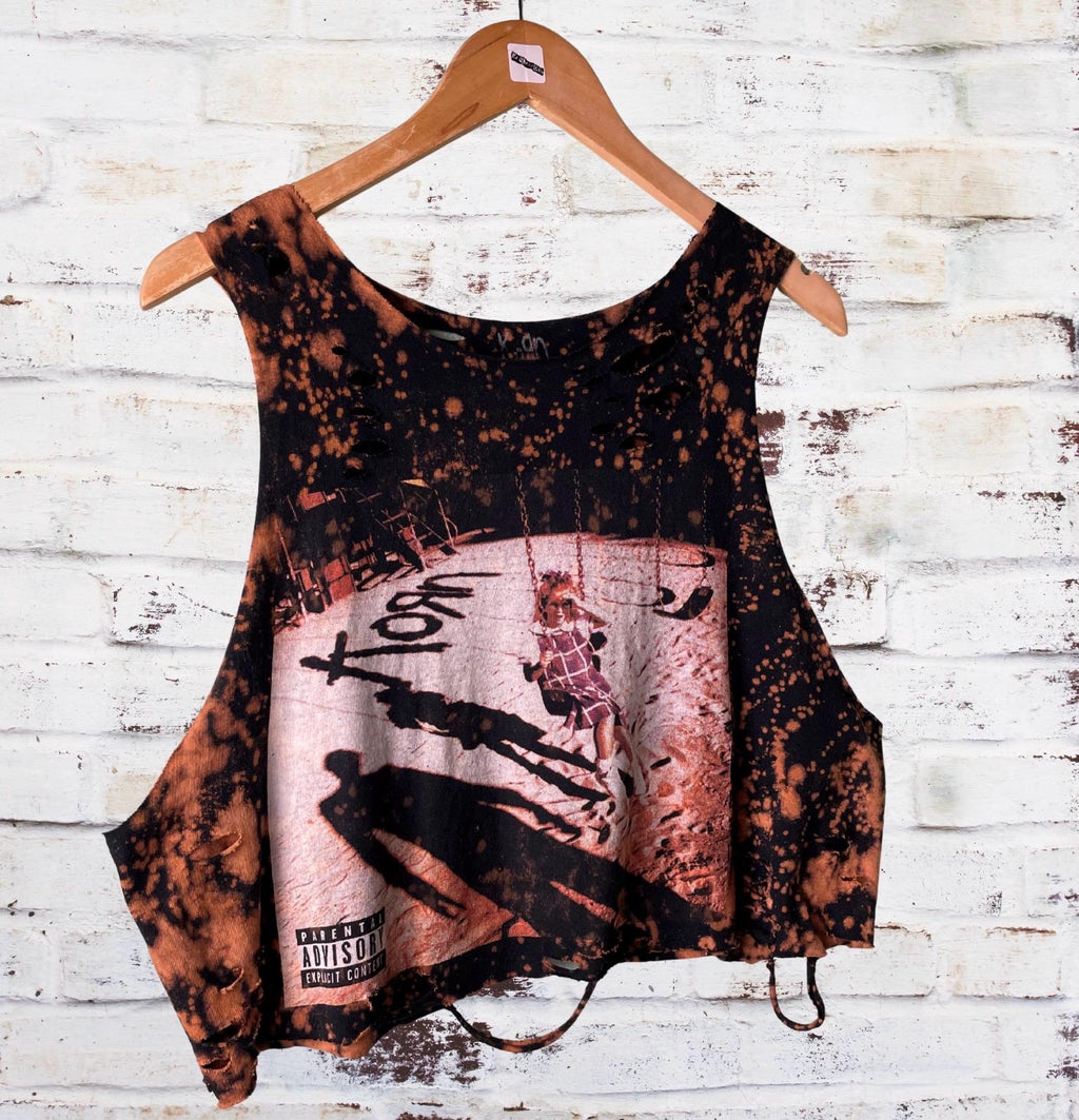 Korn Bleached Distressed Band Shirt