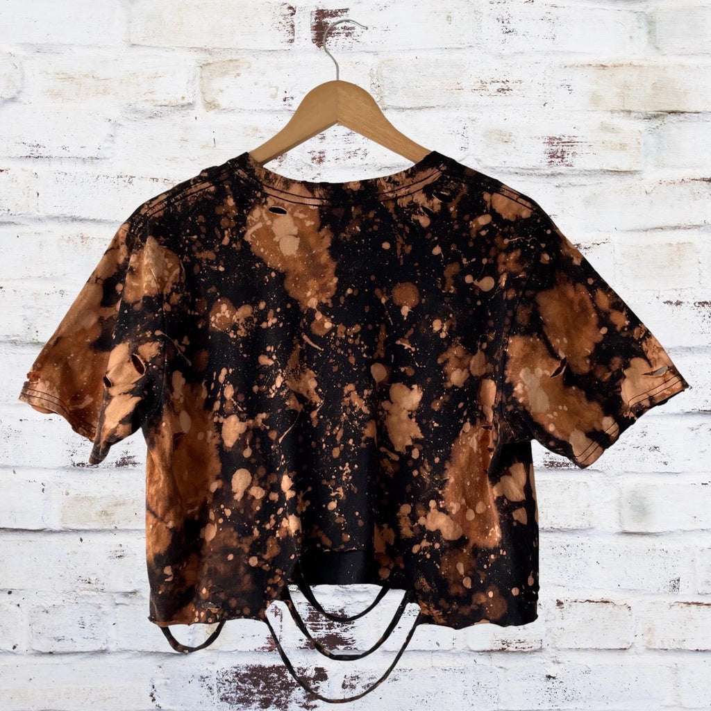 Michael Myers Cropped Distressed T-Shirt