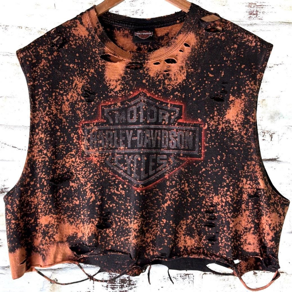 Harley Davidson Florida Bleached Custom Thrashed T-Shirt