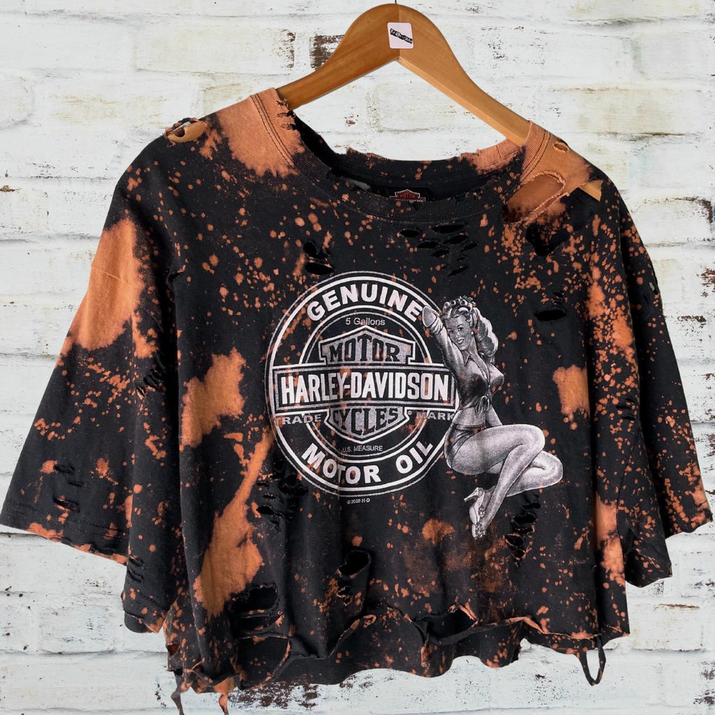 Harley Davidson Mexico Bleached Crop Tee
