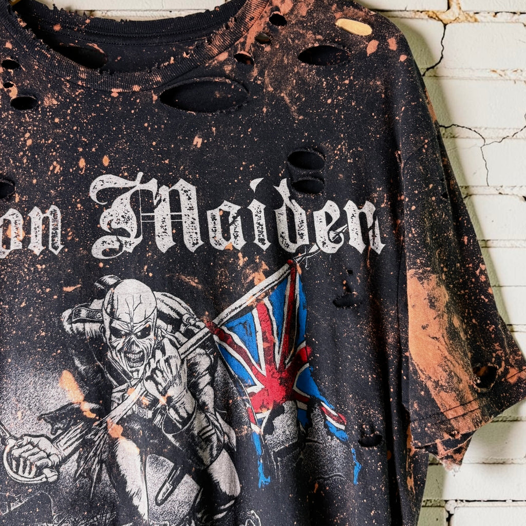 Iron Maiden The Trooper Bleached Distressed Tee