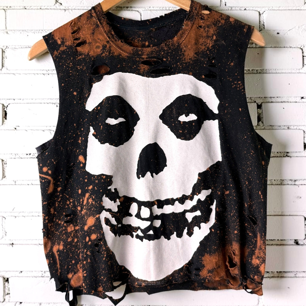 Misfits Classic Logo Bleached Distressed Tee