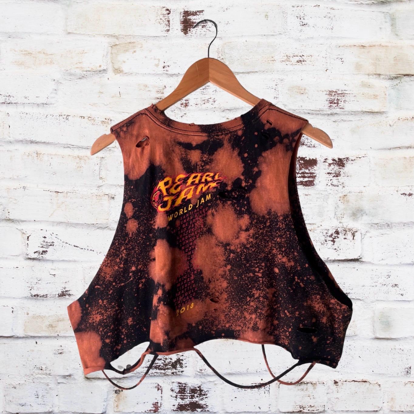 Pearl Jam Bleached Thrashed Band Shirt