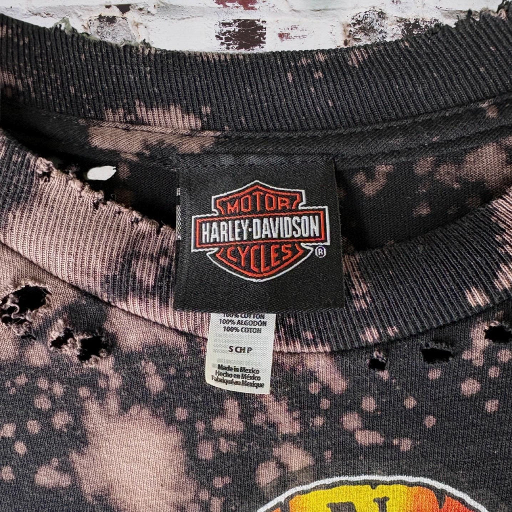 Harley Davidson Guns N Roses Bleached Shredded Tee