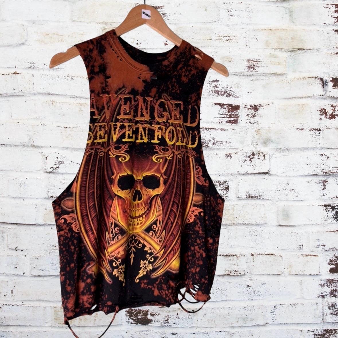 Avenged Sevenfold Bleached Cut Off Tee