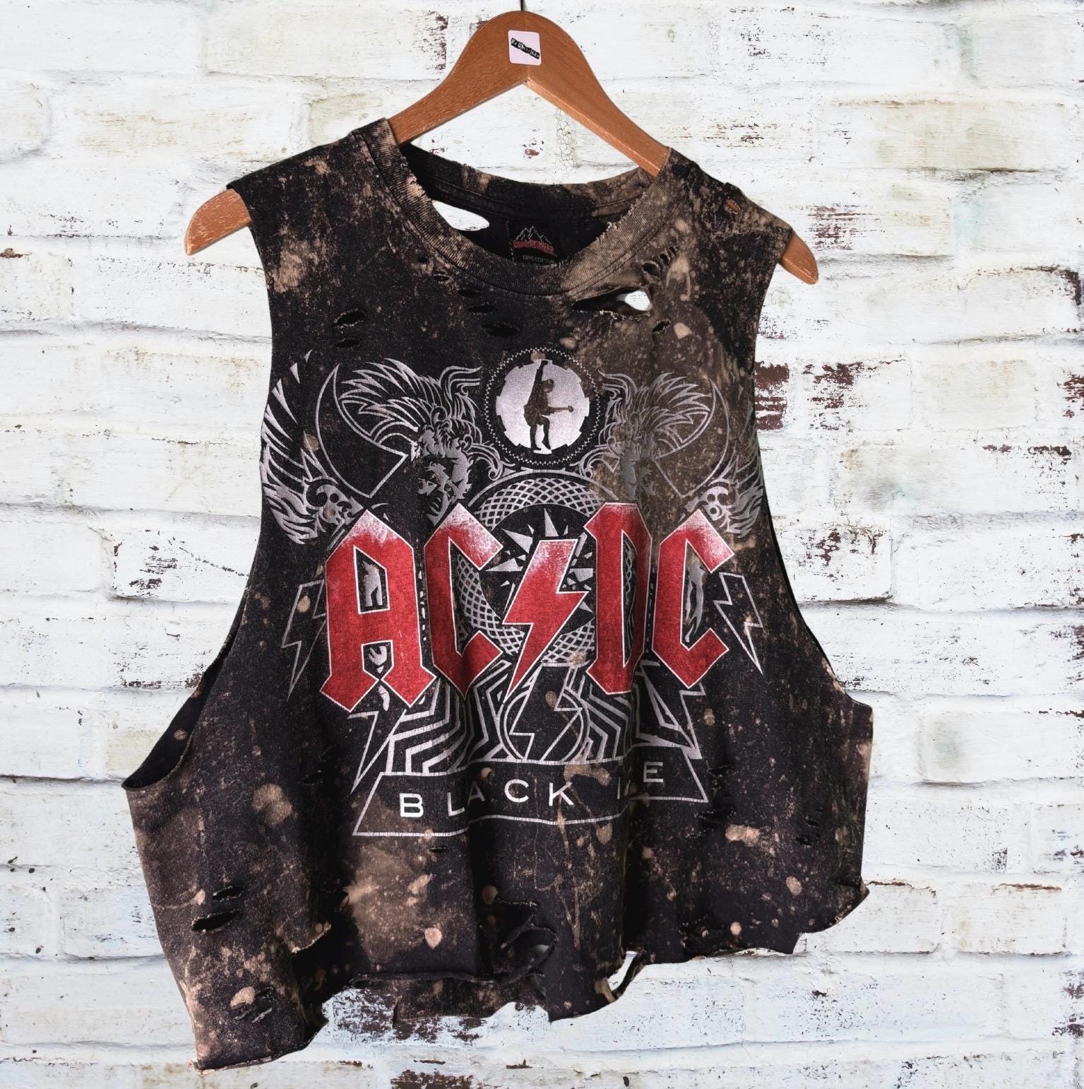 AC/DC Black Ice Shredded Band Tee
