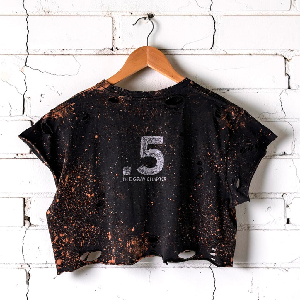 Slipknot - The Gray Chapter Bleached Distressed cropped Band Tee