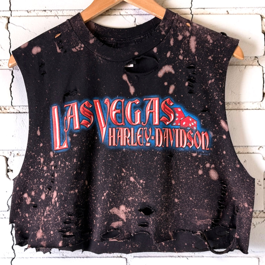Harley Davidson Las Vegas Bleached Cropped Tee