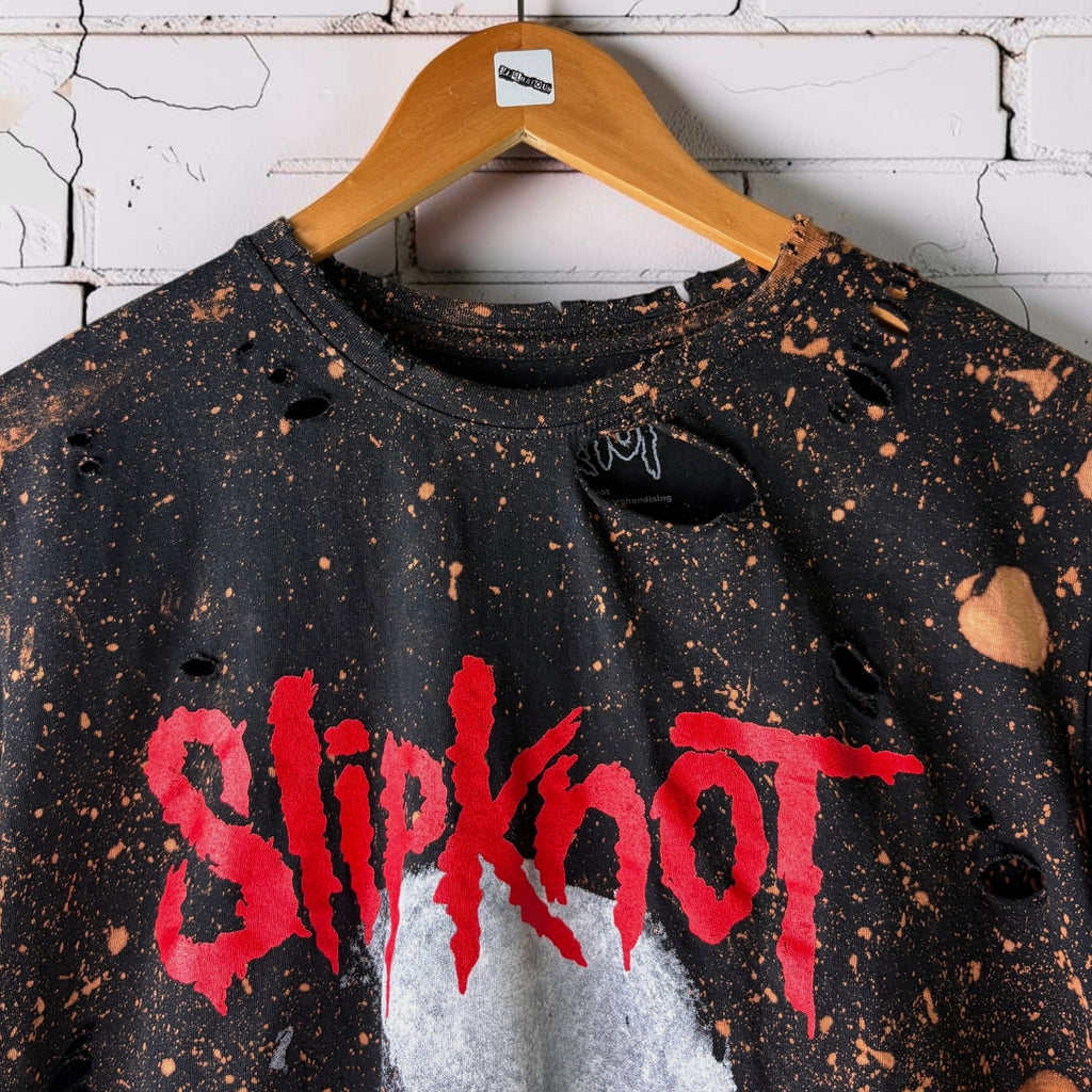 Slipknot - The Gray Chapter Bleached Distressed cropped Band Tee