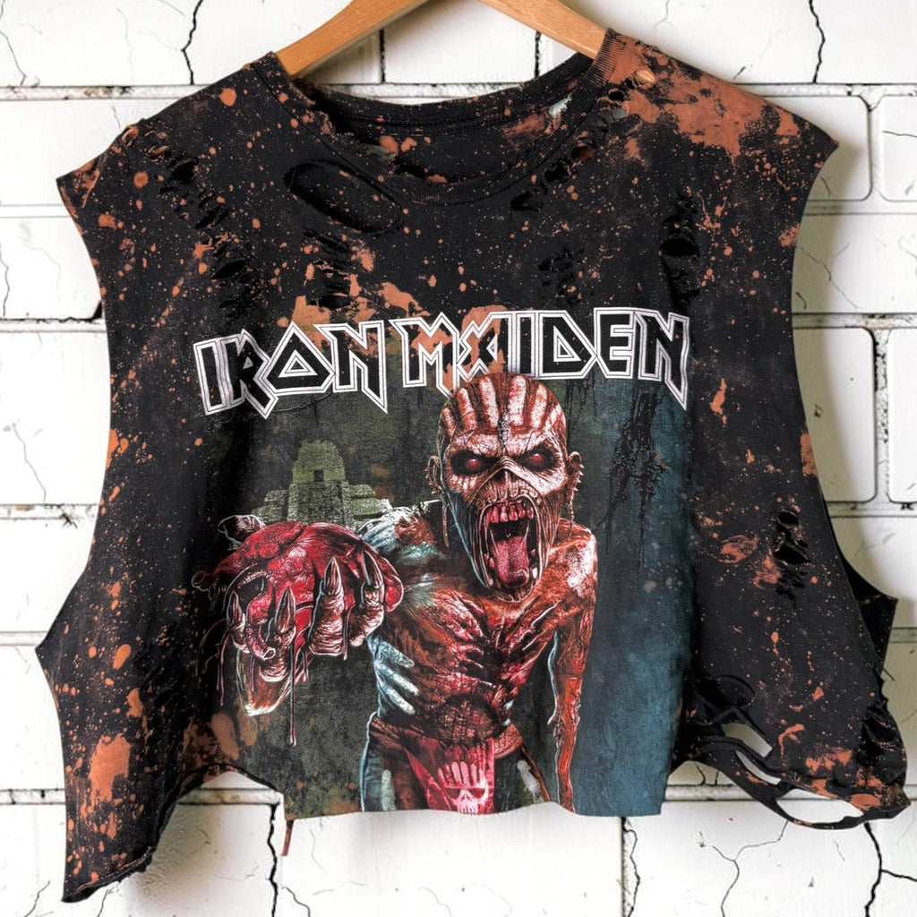 Iron Maiden - Bleached Distressed Band Tee