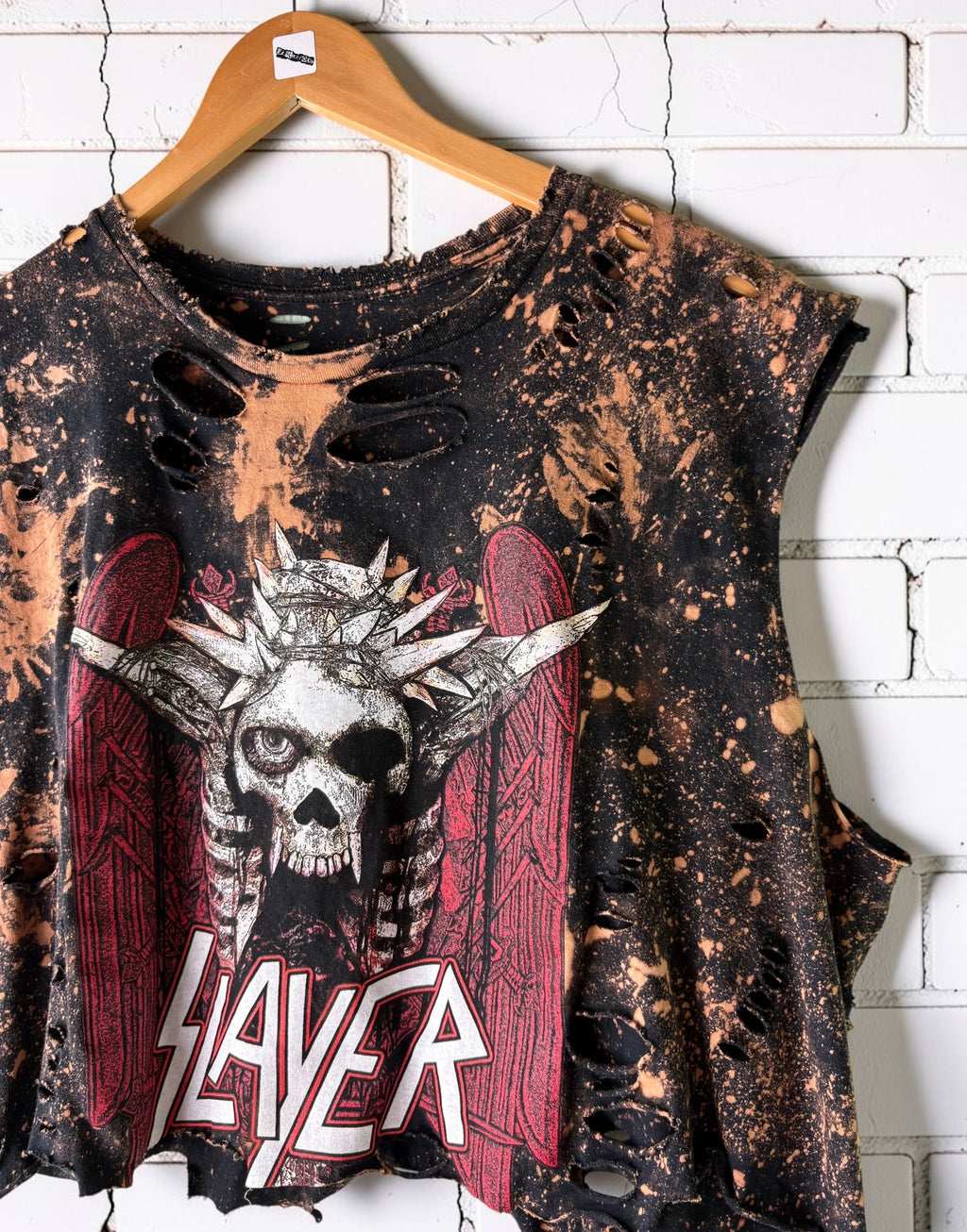Slayer - Bleached Distressed Band Tee