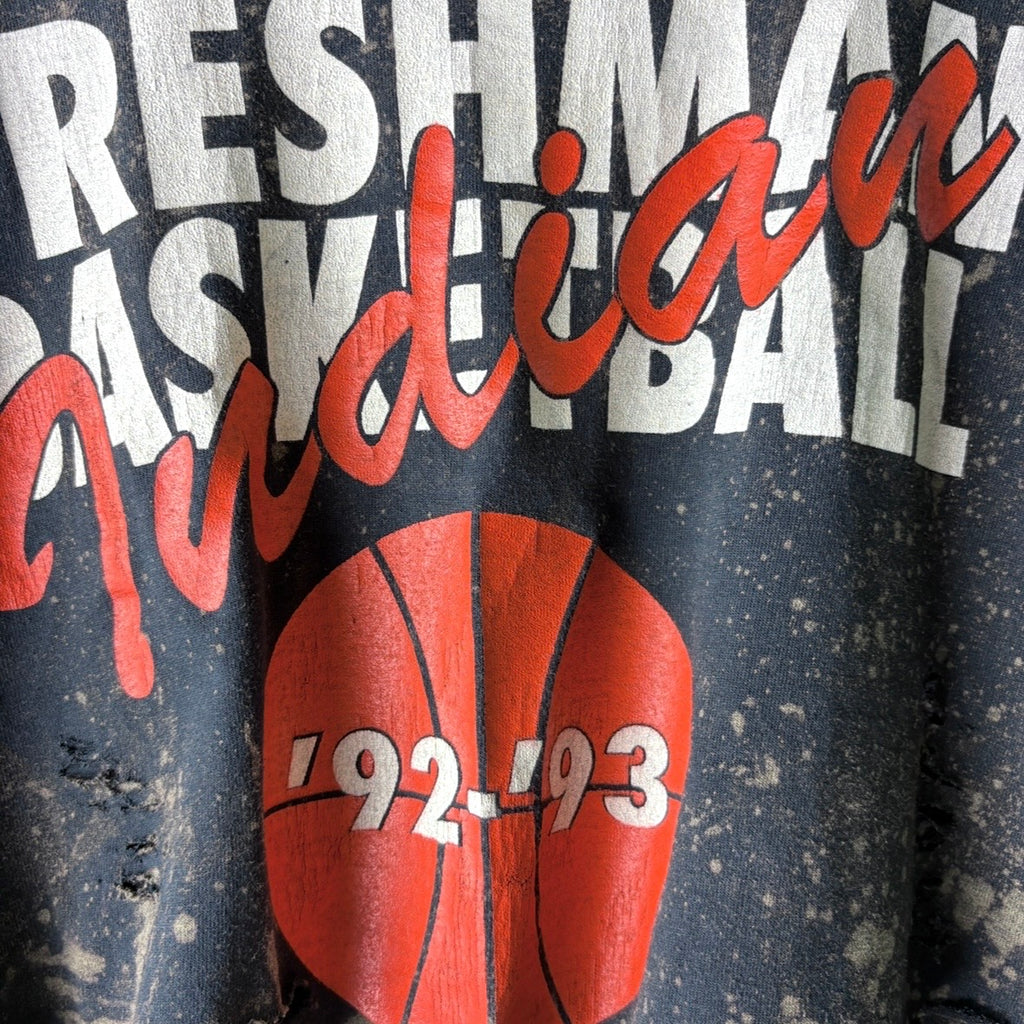 Vintage cropped Bleached Distressed Graphic T-shirt