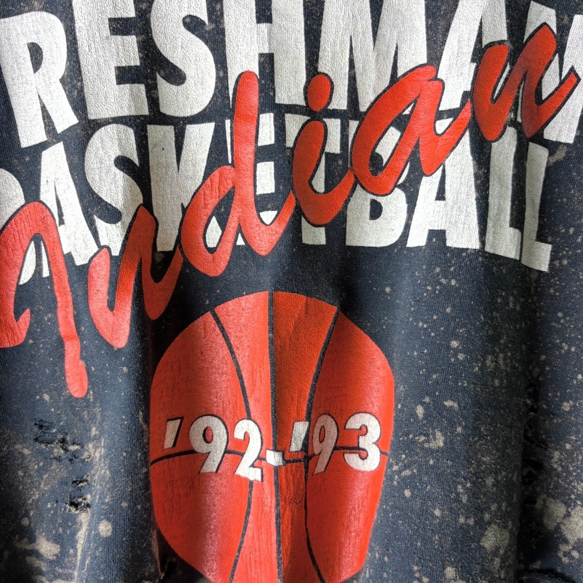 Vintage cropped Bleached Distressed Graphic T-shirt
