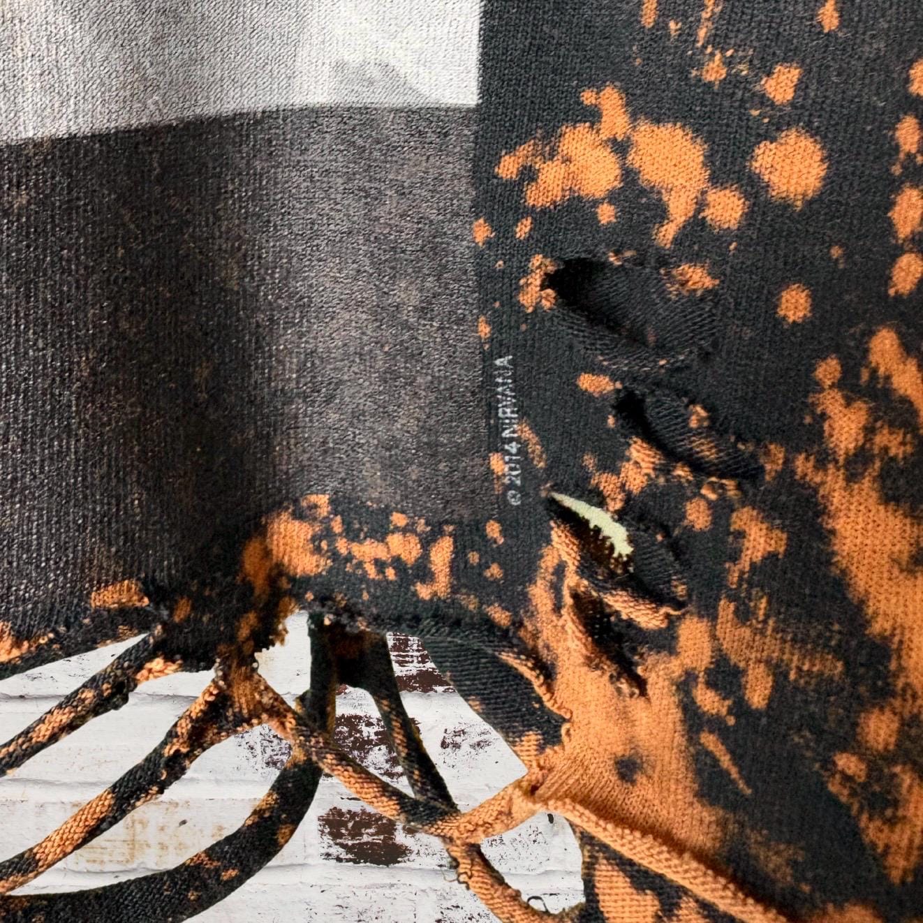 Nirvana - Bleach Distressed Cropped Tee