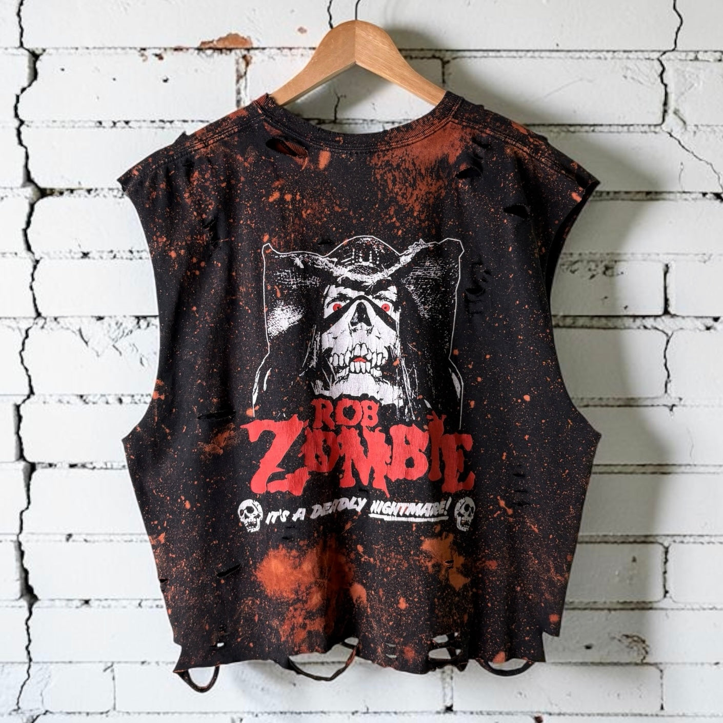 Rob Zombie Bleached Distressed T-Shirt Size XL