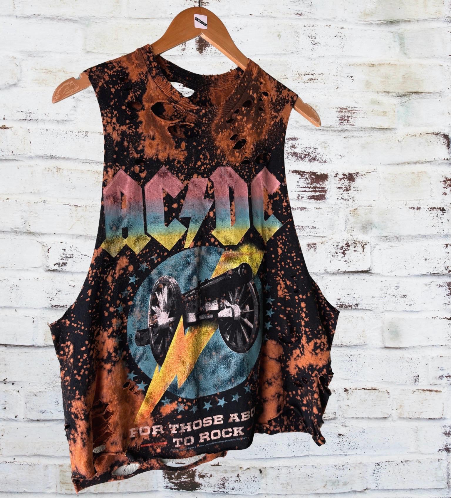 AC/DC -For Those About To Rock Shredded Band Tee