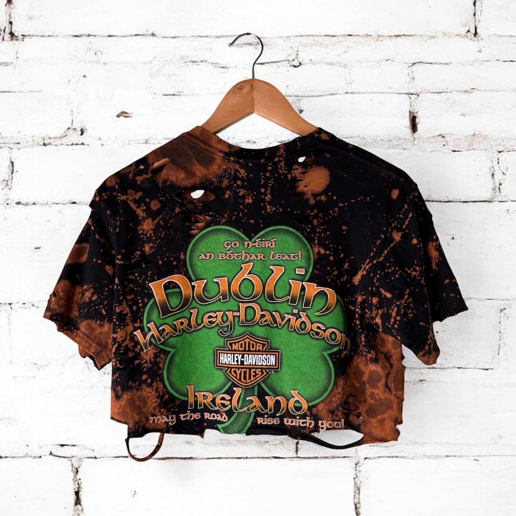 Harley Davidson Dublin Bleached Cropped Tee