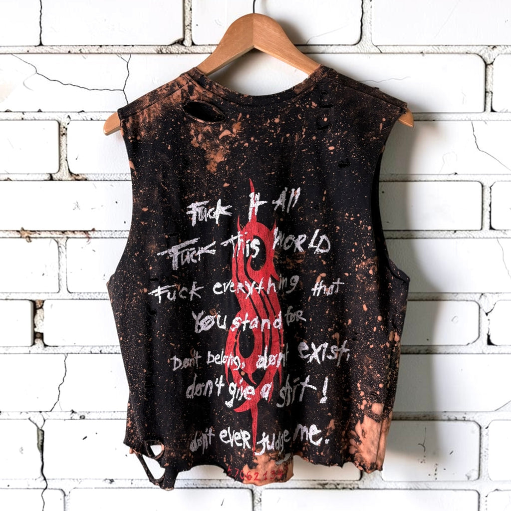 Slipknot Bleached Distressed Band Tee
