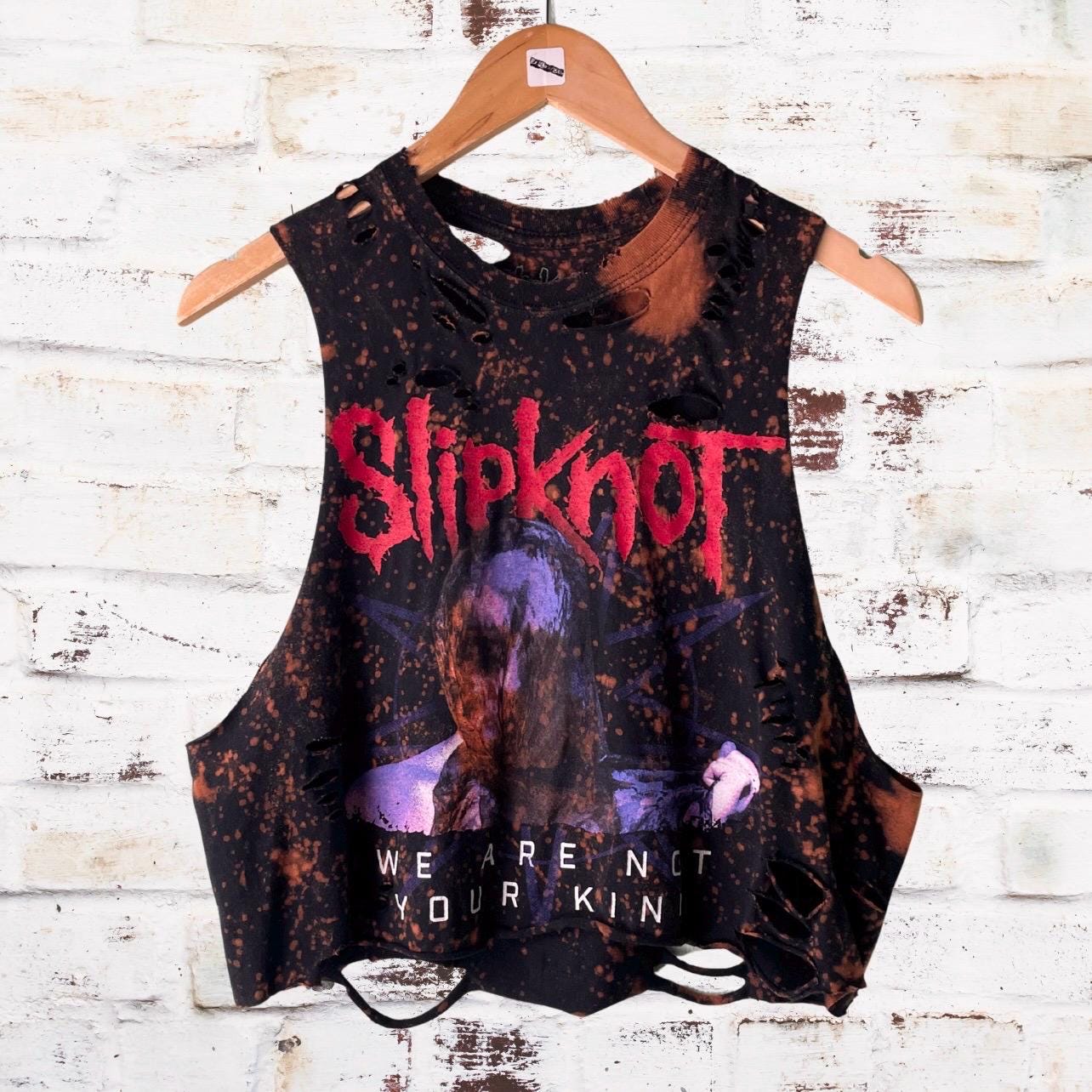 Slipknot We Are Not Your Kind Distressed Cropped Tee