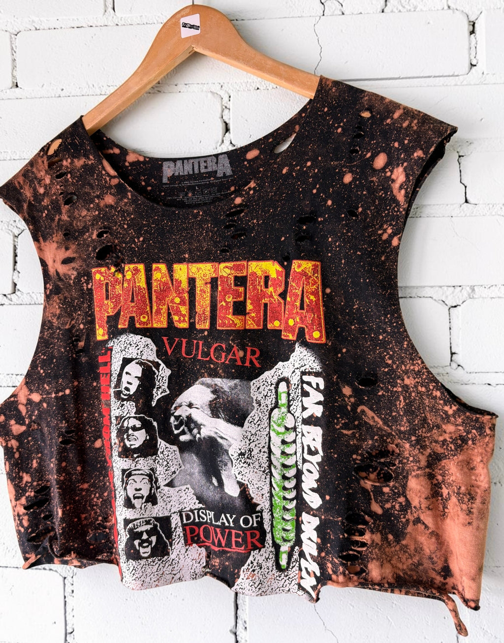Pantera Bleached Distressed cut off Band Tee