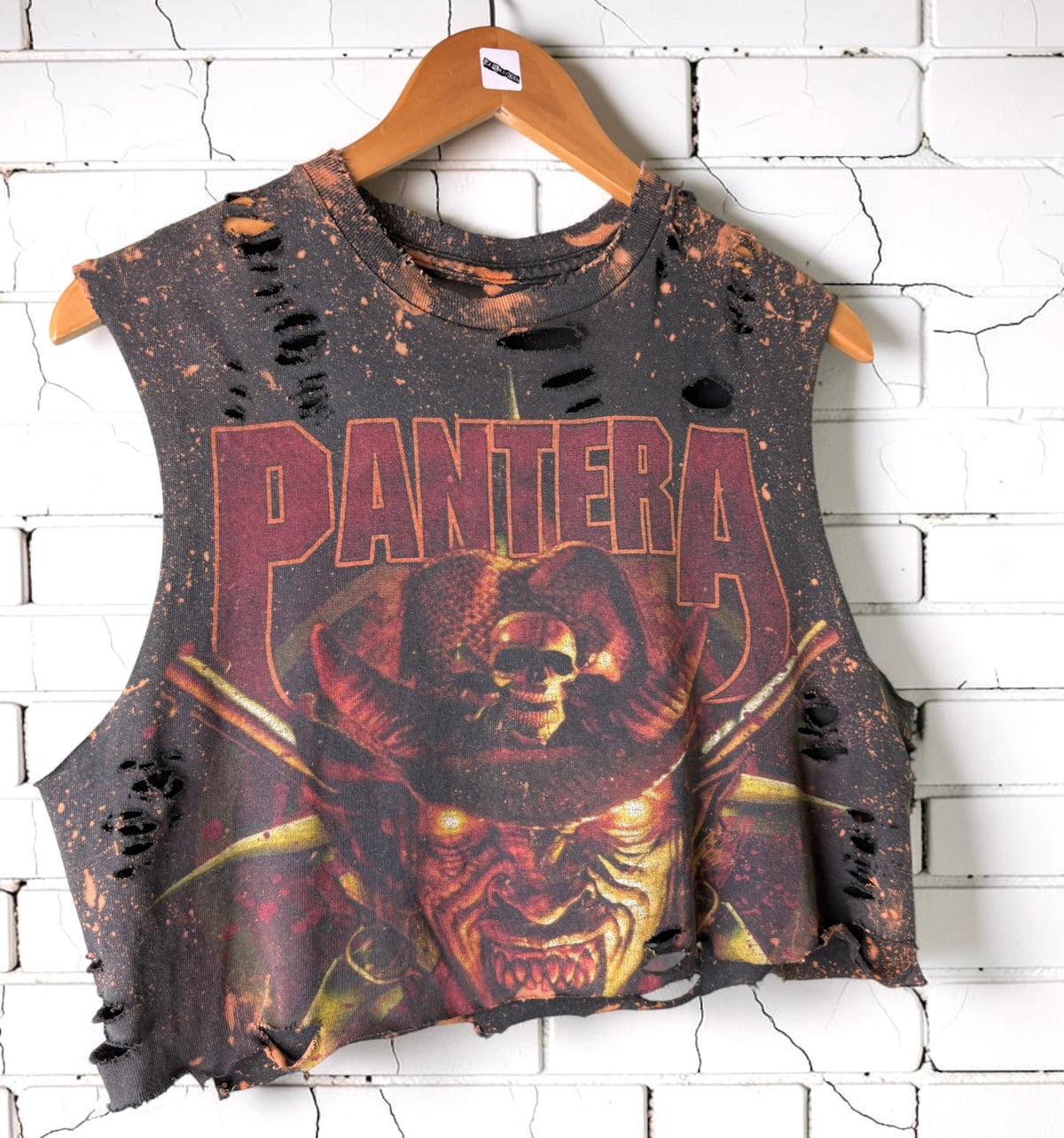Pantera Cowboys From Hell Bleached Distressed Tee