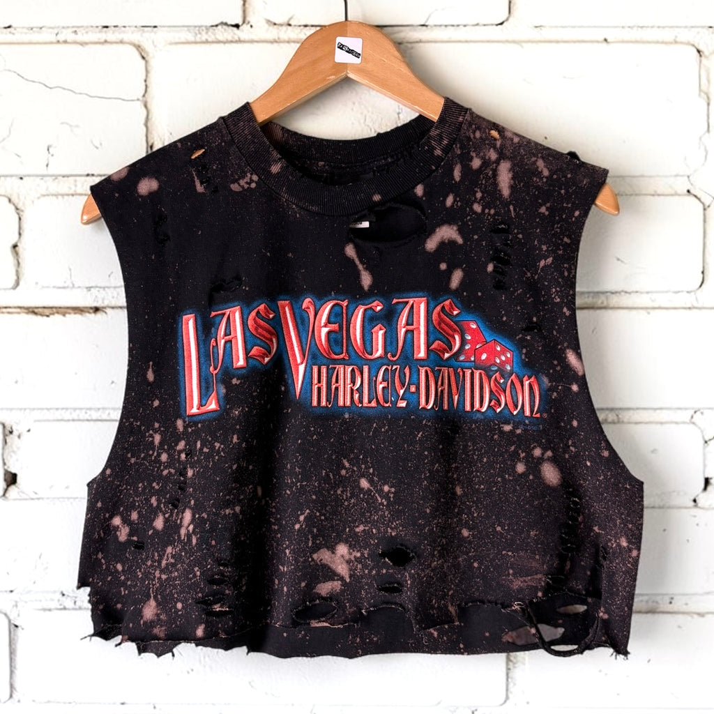 Harley Davidson Las Vegas Bleached Cropped Tee