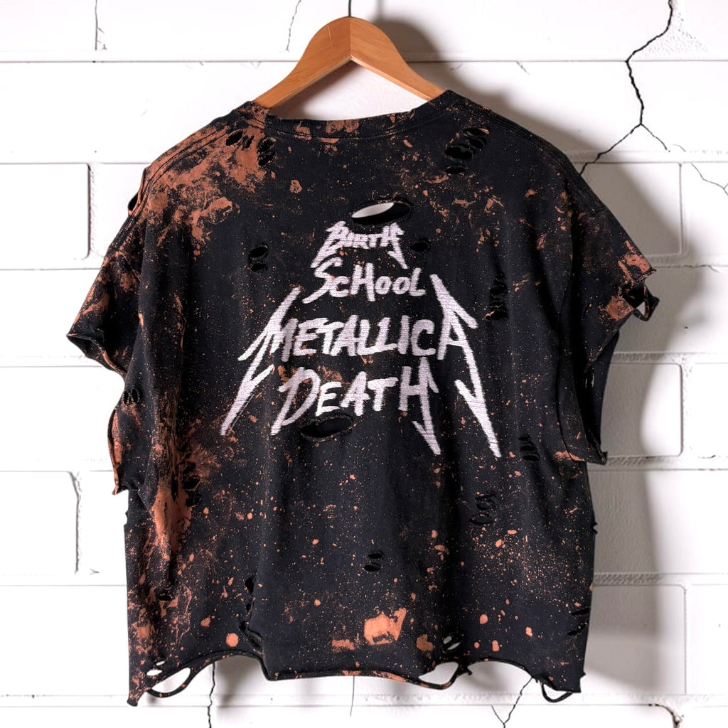 Custom Metallica Band Tee | Hand-Bleached Thrashed T-shirt