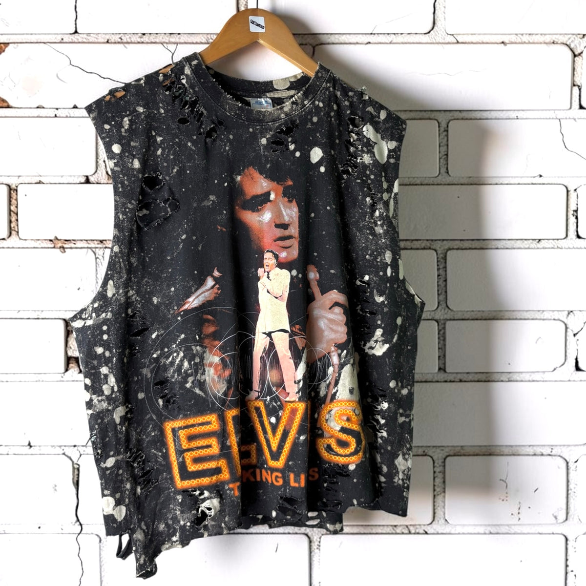 Elvis Bleached Vintage Graphic Tee