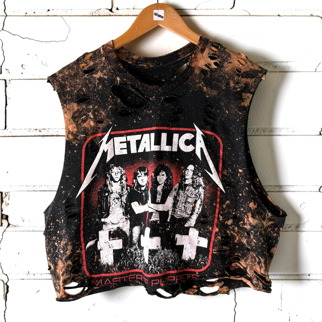Metallica - Master Of Puppets Bleached Distressed Tee