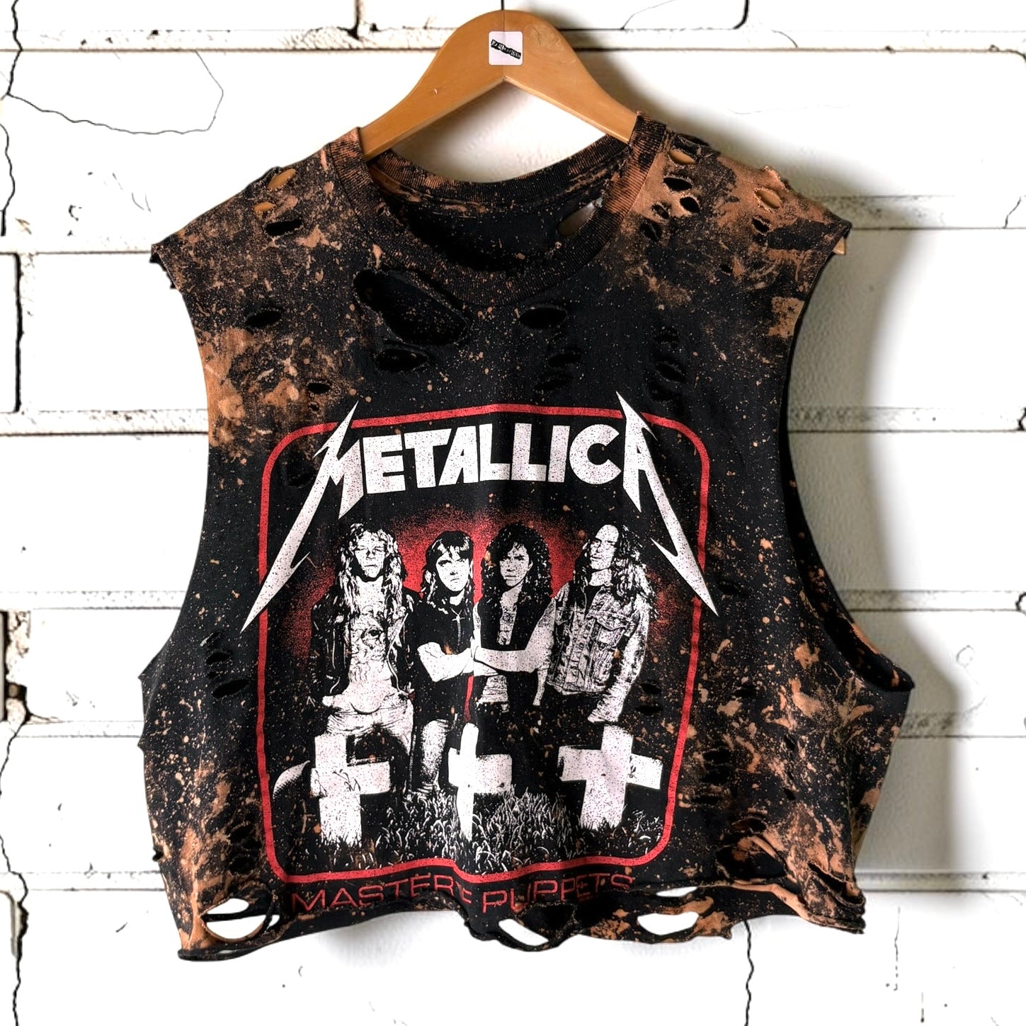Metallica - Master Of Puppets Bleached Distressed Tee