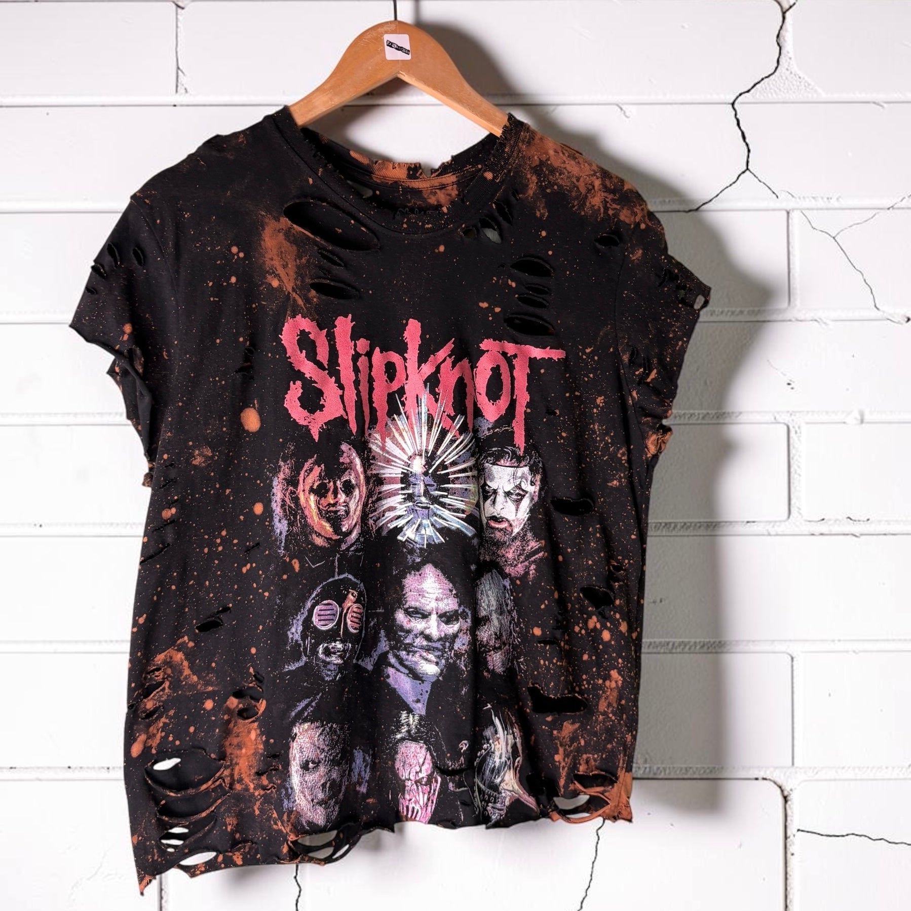 Slipknot Distressed Band Tee Size Medium