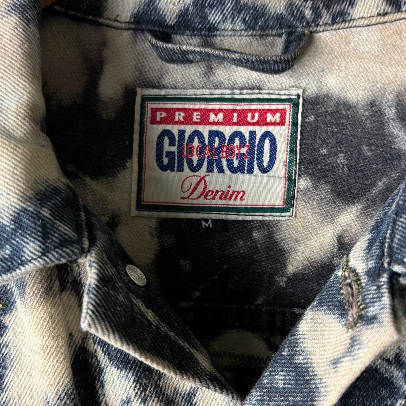 STITCH & DESTROY - Custom Punk Rock Patch Denim Jacket - Acid Wash Jean Jacket