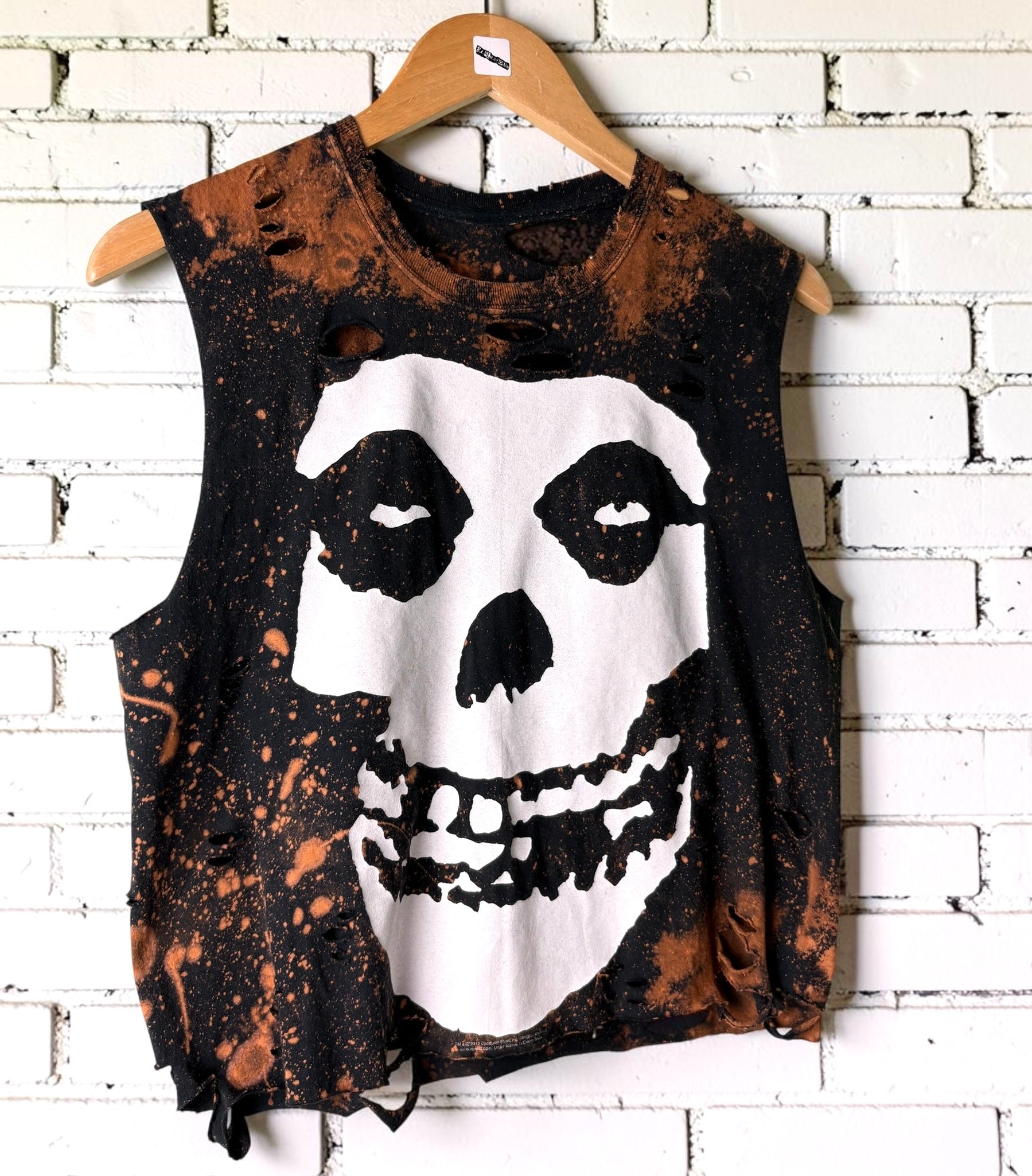 Misfits Classic Logo Bleached Distressed Tee