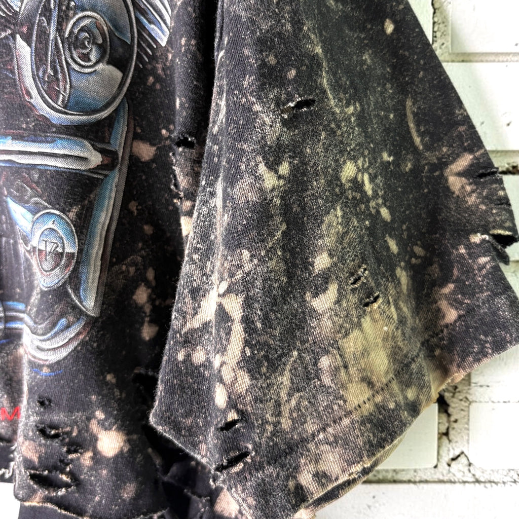 Harley Davidson Nashville Distressed Bleached Cropped Tee