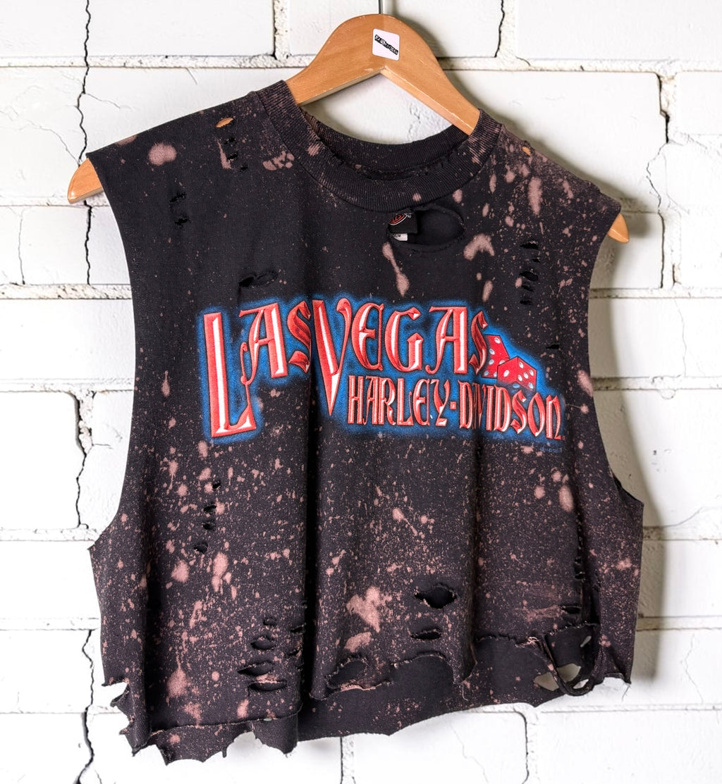 Harley Davidson Las Vegas Bleached Cropped Tee