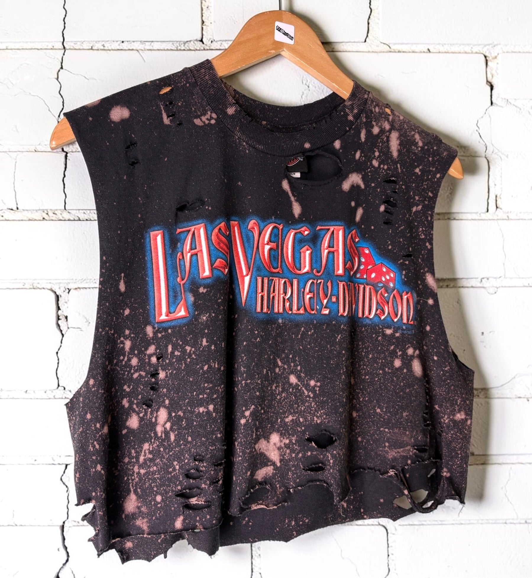 Harley Davidson Las Vegas Bleached Cropped Tee