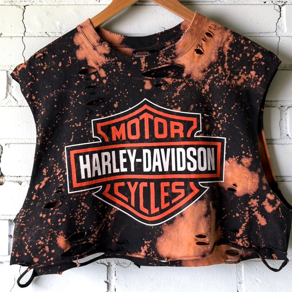 Harley Davidson Edinburgh Classic Logo Distressed Tee