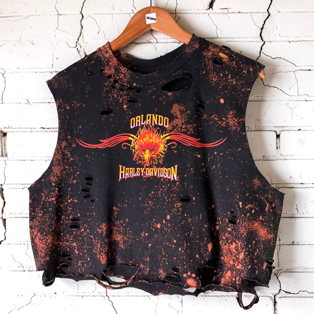 Harley Davidson Orlando Bleached distressed T-Shirt