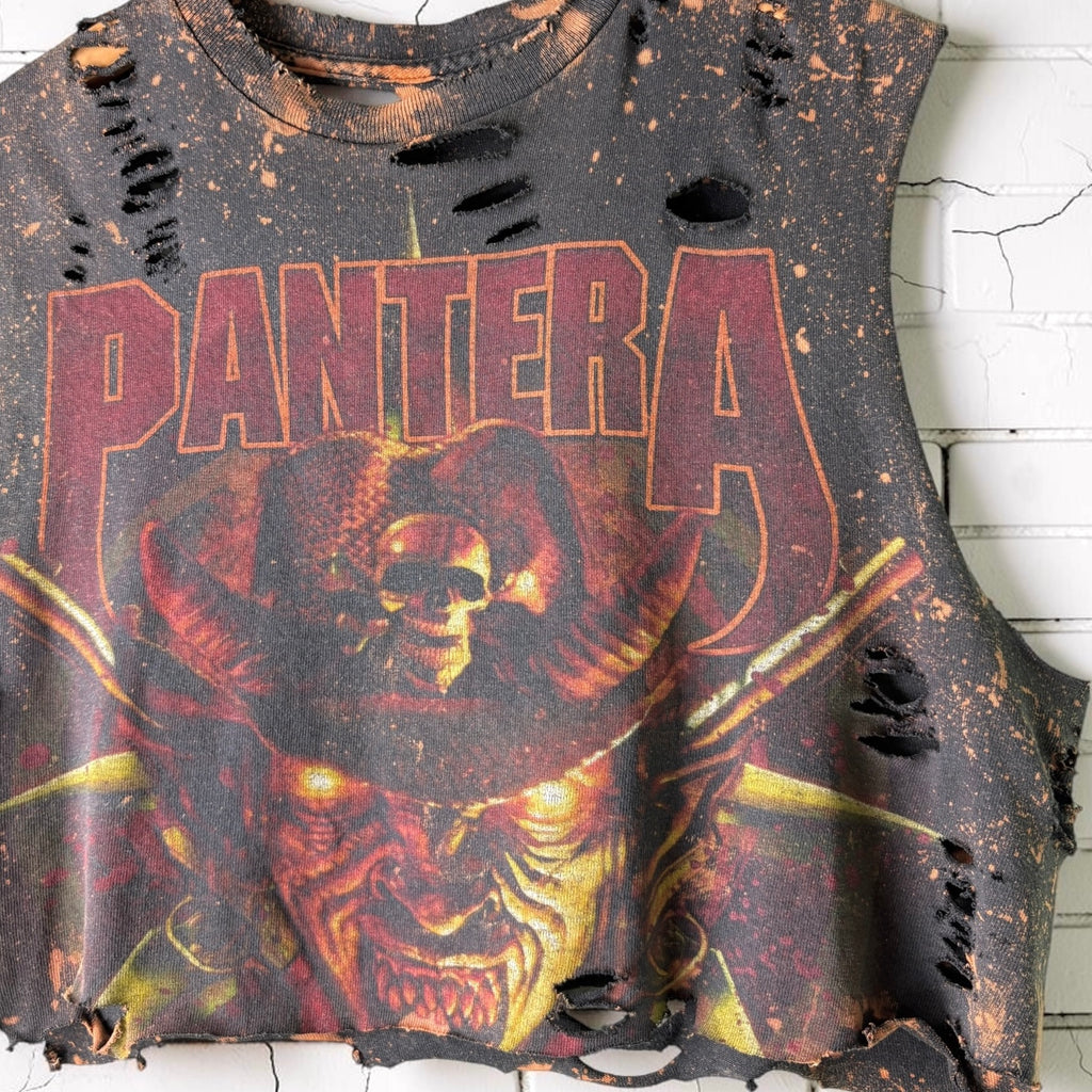 Pantera Cowboys From Hell Bleached Distressed Tee