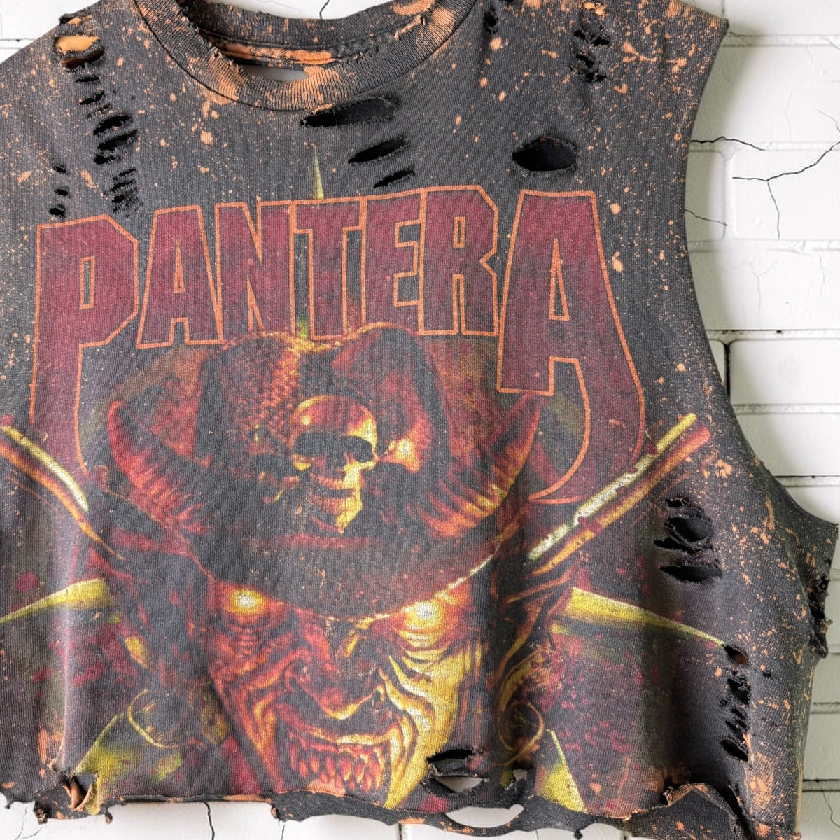 Pantera Cowboys From Hell Bleached Distressed Tee