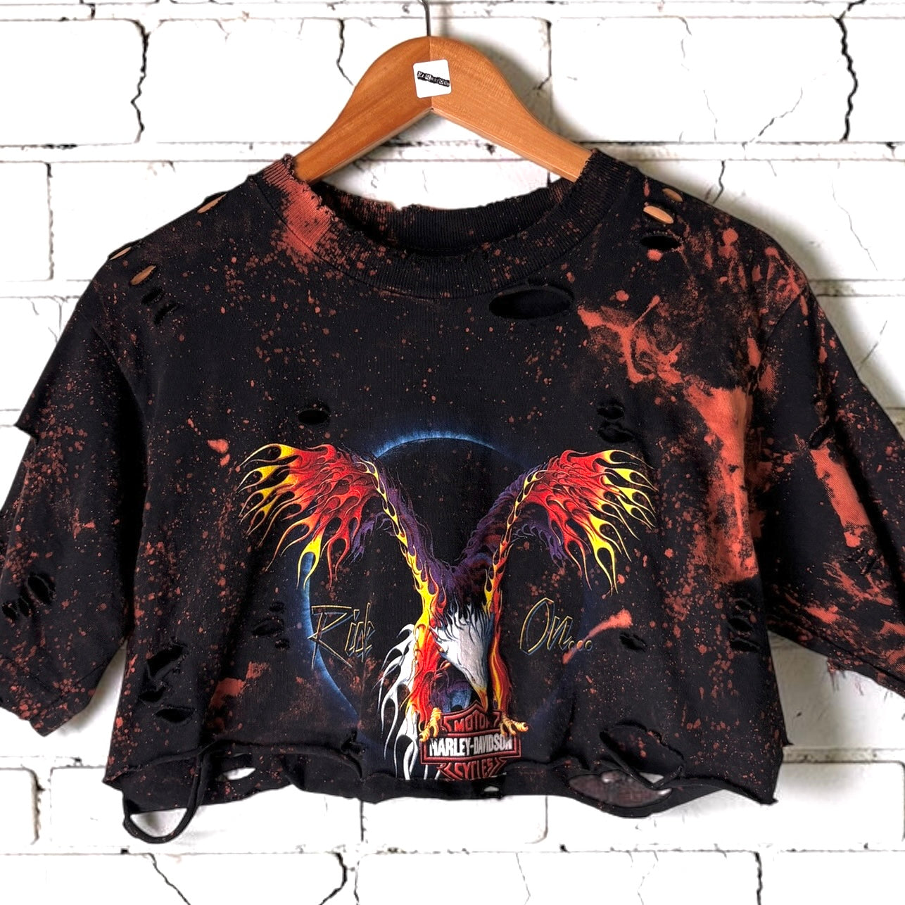 Harley Davidson Hawaii Bleached Cropped Tee
