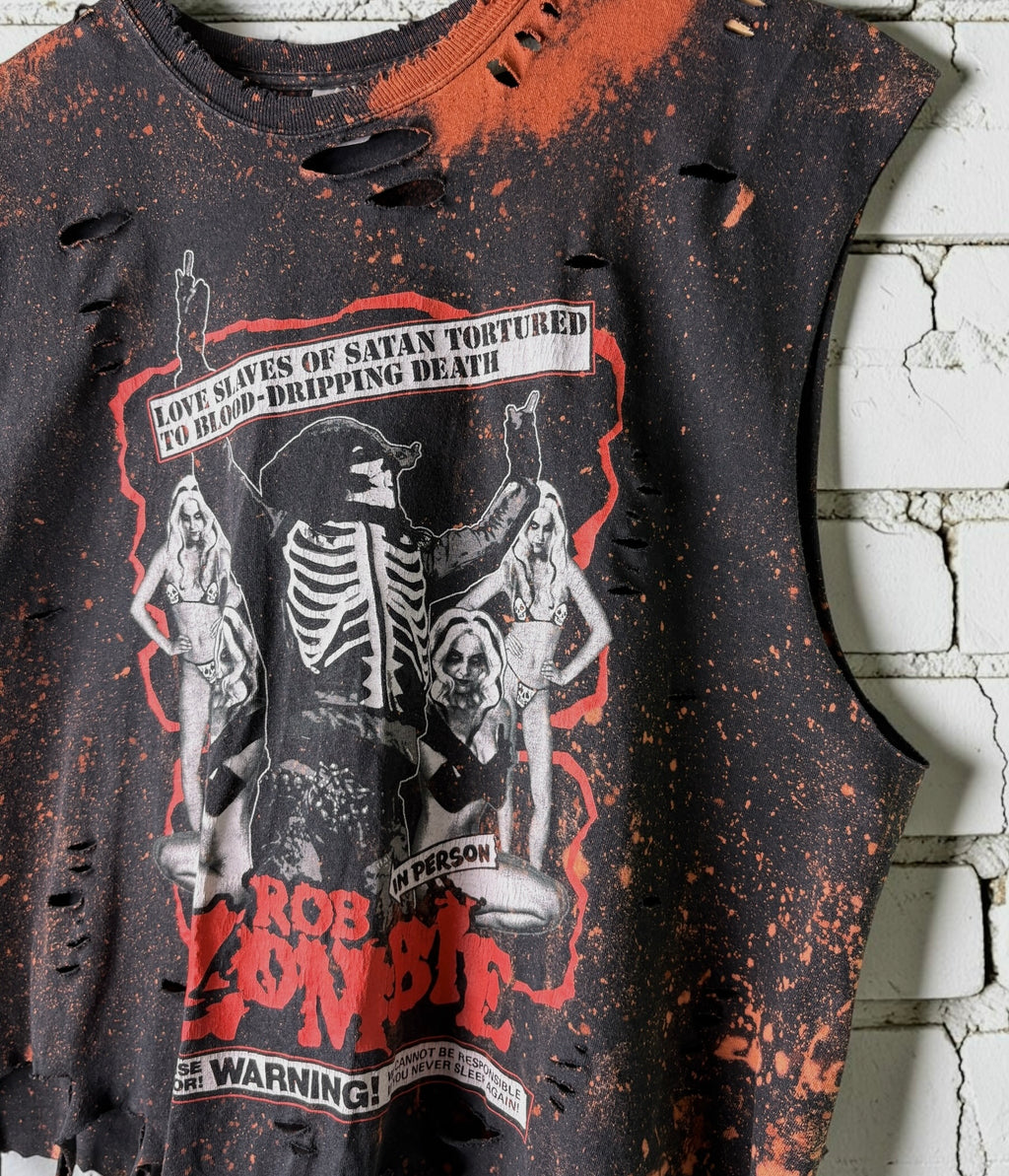 Rob Zombie Bleached Distressed T-Shirt Size XL