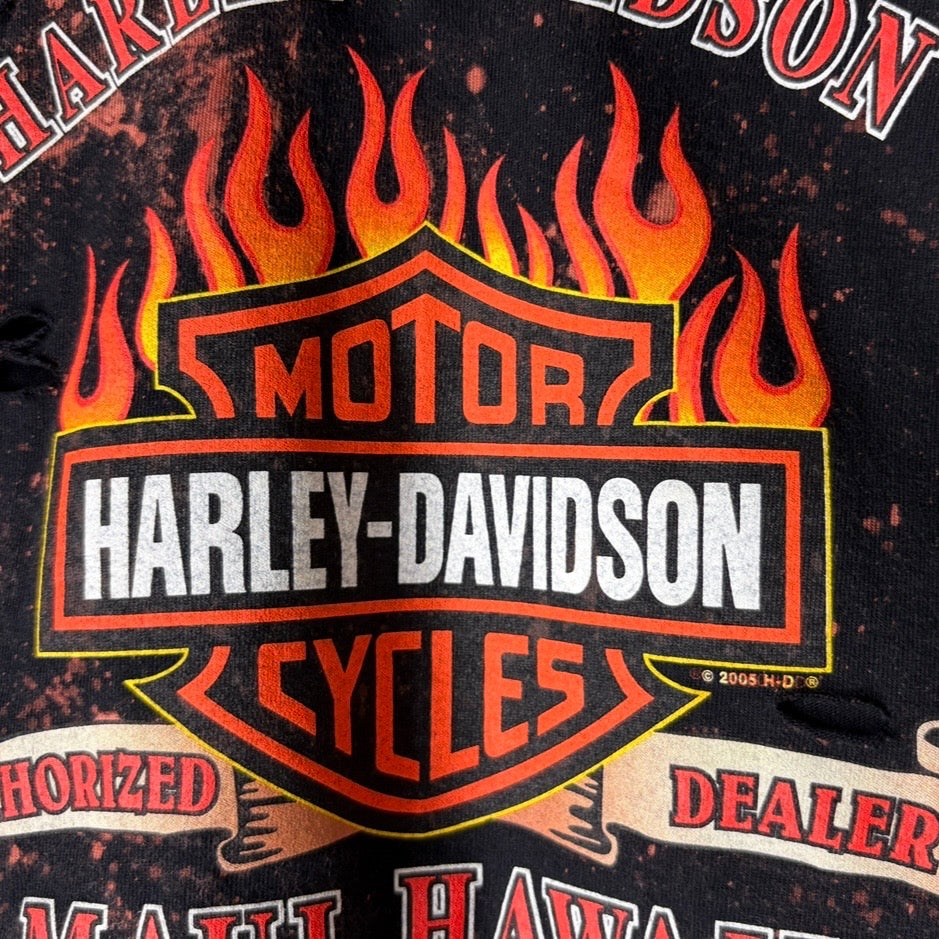 Harley Davidson Hawaii Bleached Cropped Tee