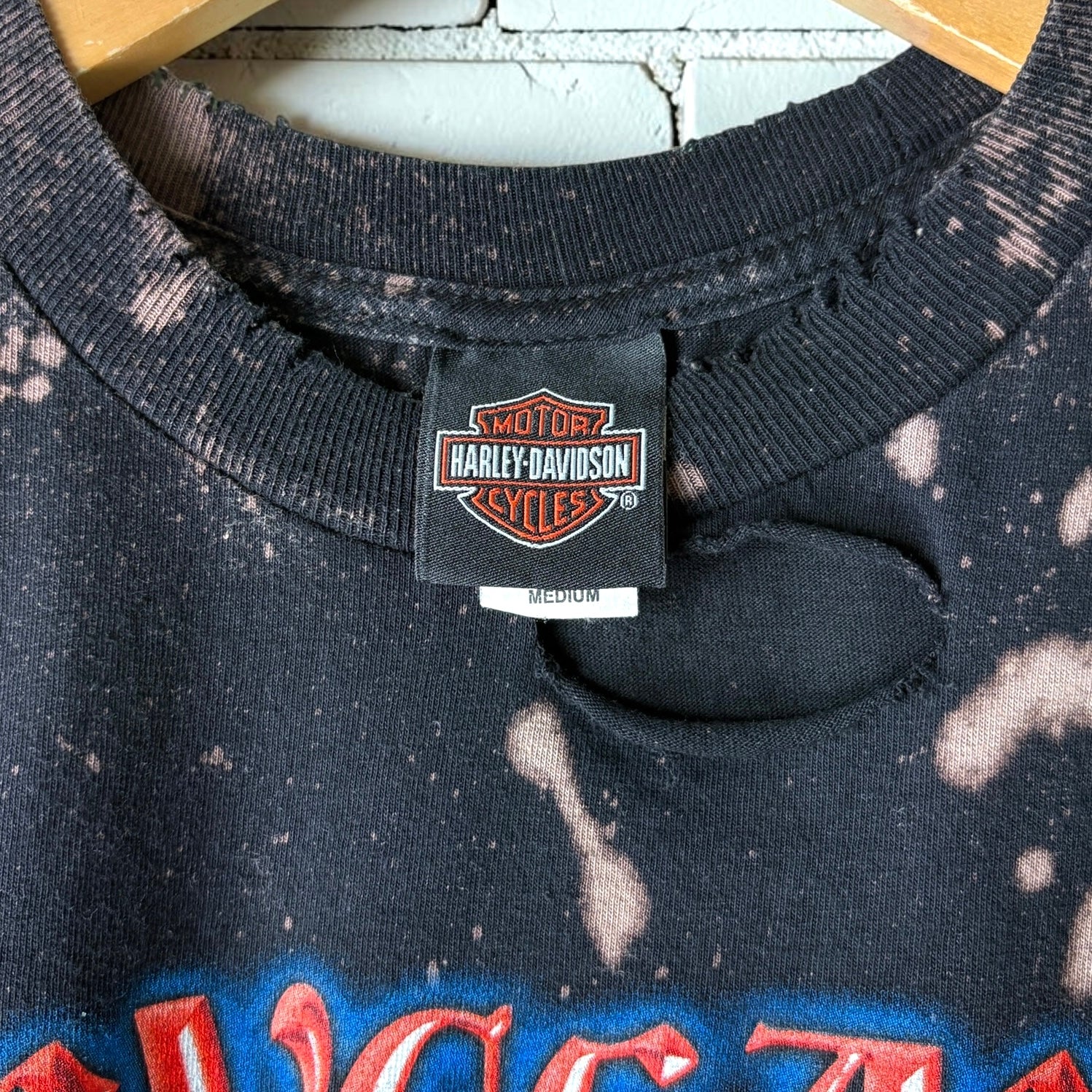 Harley Davidson Las Vegas Bleached Cropped Tee