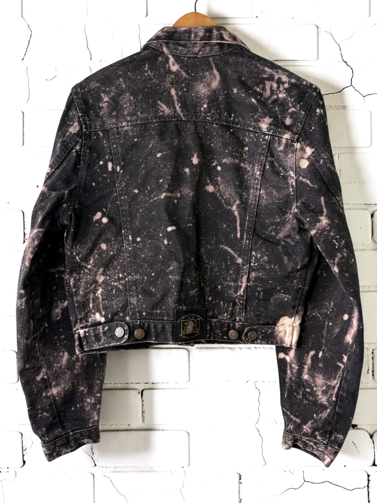SOAKED IN BLEACH - Custom Bleached Denim Jacket Size Small
