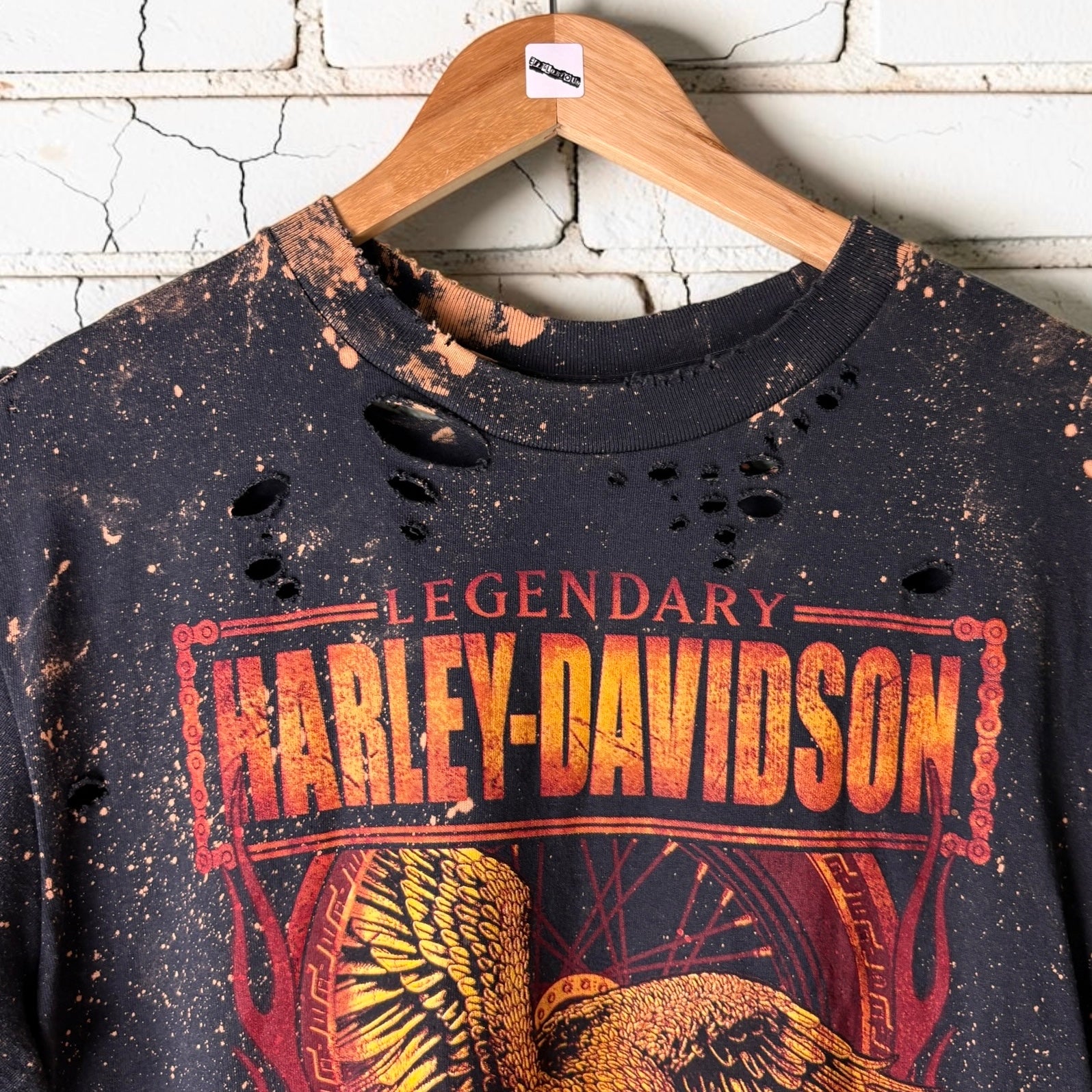 Harley Davidson France Bleached Distressed Tee