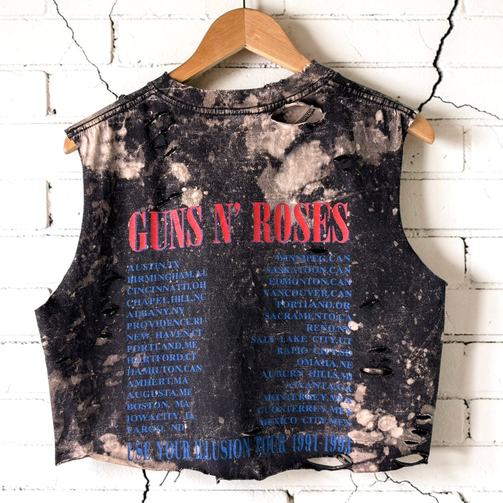 Guns N Roses Distressed Classic Logo Tee